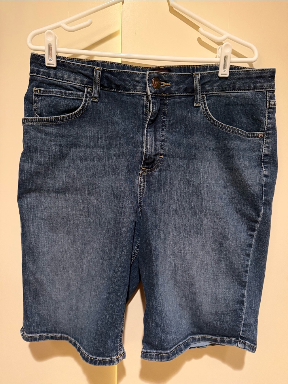 Lee Mid Wash Denim Bermuda Shorts
